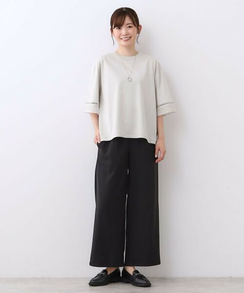 Reflect / リフレクト カットソー | 【E‐QUALITY/体型カバー】シアー×レースデザインプルオーバー | 詳細11