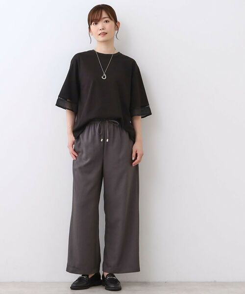 Reflect / リフレクト カットソー | 【E‐QUALITY/体型カバー】シアー×レースデザインプルオーバー | 詳細2