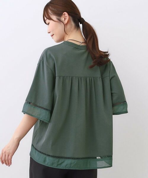 Reflect / リフレクト カットソー | 【E‐QUALITY/体型カバー】シアー×レースデザインプルオーバー | 詳細6