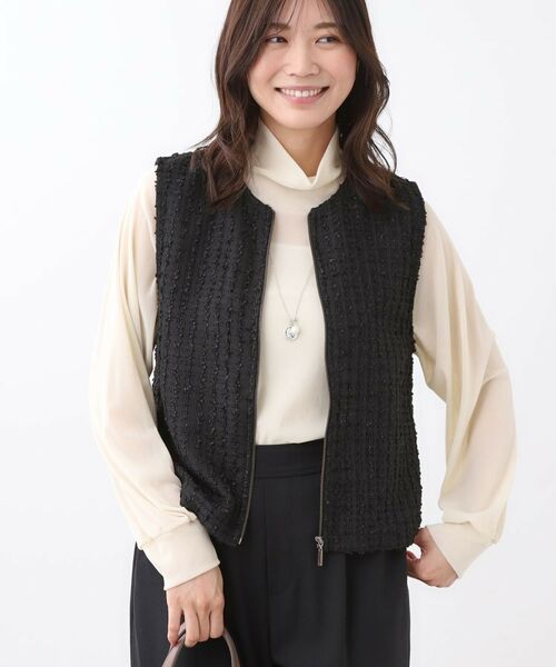 Reflect / リフレクト ベスト | 【軽い羽織に◎】フロントファスナー開きベスト | 詳細1
