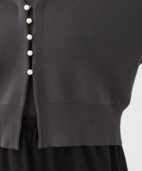 Reflect / リフレクト カーディガン・ボレロ | 【軽い羽織に◎／セットアップ可】パール調ボタン付きカーディガン | 詳細25