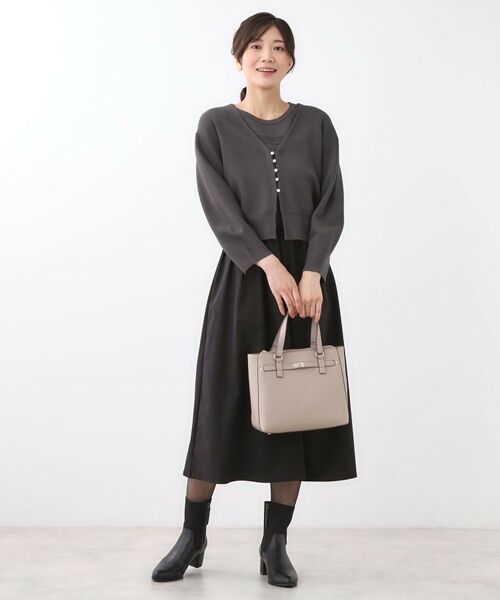 Reflect / リフレクト カーディガン・ボレロ | 【軽い羽織に◎／セットアップ可】パール調ボタン付きカーディガン | 詳細8