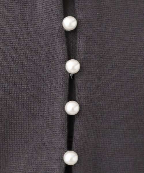 Reflect / リフレクト カーディガン・ボレロ | 【軽い羽織に◎／セットアップ可】パール調ボタン付きカーディガン | 詳細9