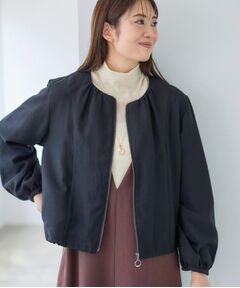 Reflect / リフレクト レザーブルゾン・ジャケット | 【ライトアウター／ゆったり羽織れる／気軽な羽織りに◎】ライトブルゾン