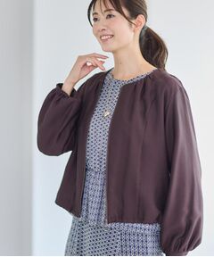 Reflect / リフレクト レザーブルゾン・ジャケット | 【ライトアウター／ゆったり羽織れる／気軽な羽織りに◎】ライトブルゾン