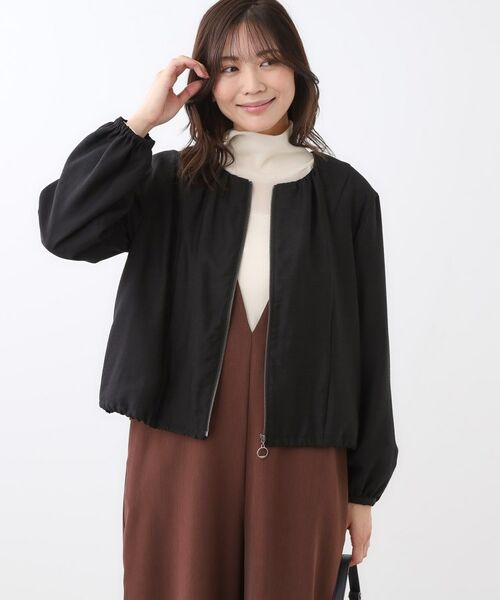 Reflect / リフレクト レザーブルゾン・ジャケット | 【ライトアウター／ゆったり羽織れる／気軽な羽織りに◎】ライトブルゾン | 詳細11