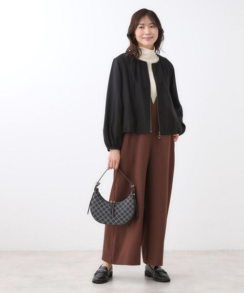 Reflect / リフレクト レザーブルゾン・ジャケット | 【ライトアウター／ゆったり羽織れる／気軽な羽織りに◎】ライトブルゾン | 詳細12