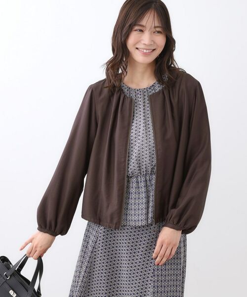 Reflect / リフレクト レザーブルゾン・ジャケット | 【ライトアウター／ゆったり羽織れる／気軽な羽織りに◎】ライトブルゾン | 詳細14