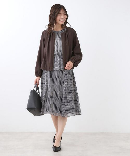 Reflect / リフレクト レザーブルゾン・ジャケット | 【ライトアウター／ゆったり羽織れる／気軽な羽織りに◎】ライトブルゾン | 詳細16