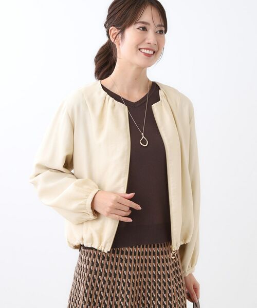 Reflect / リフレクト レザーブルゾン・ジャケット | 【ライトアウター／ゆったり羽織れる／気軽な羽織りに◎】ライトブルゾン | 詳細18