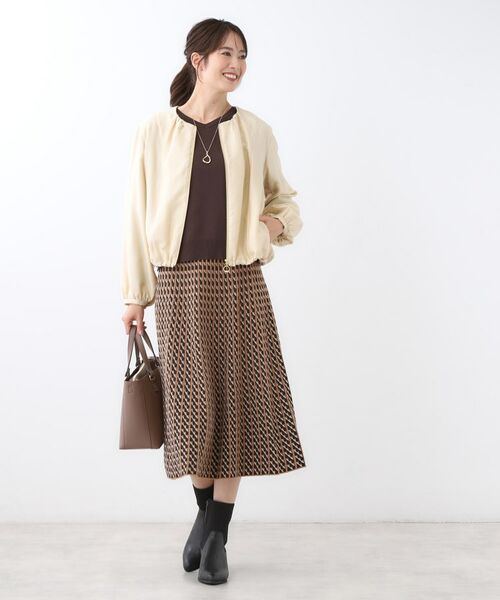 Reflect / リフレクト レザーブルゾン・ジャケット | 【ライトアウター／ゆったり羽織れる／気軽な羽織りに◎】ライトブルゾン | 詳細19