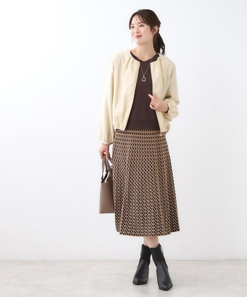 Reflect / リフレクト レザーブルゾン・ジャケット | 【ライトアウター／ゆったり羽織れる／気軽な羽織りに◎】ライトブルゾン | 詳細20