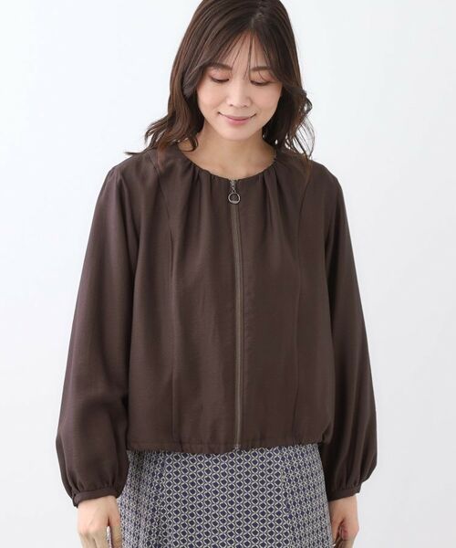Reflect / リフレクト レザーブルゾン・ジャケット | 【ライトアウター／ゆったり羽織れる／気軽な羽織りに◎】ライトブルゾン | 詳細23