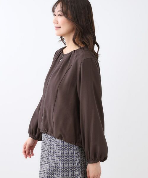 Reflect / リフレクト レザーブルゾン・ジャケット | 【ライトアウター／ゆったり羽織れる／気軽な羽織りに◎】ライトブルゾン | 詳細24