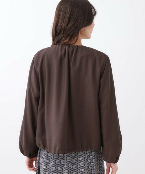 Reflect / リフレクト レザーブルゾン・ジャケット | 【ライトアウター／ゆったり羽織れる／気軽な羽織りに◎】ライトブルゾン | 詳細25