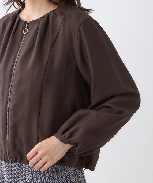 Reflect / リフレクト レザーブルゾン・ジャケット | 【ライトアウター／ゆったり羽織れる／気軽な羽織りに◎】ライトブルゾン | 詳細27