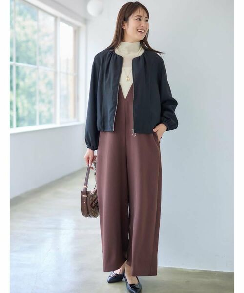 Reflect / リフレクト レザーブルゾン・ジャケット | 【ライトアウター／ゆったり羽織れる／気軽な羽織りに◎】ライトブルゾン | 詳細4