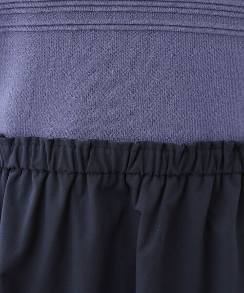 Reflect / リフレクト ロング・マキシ丈ワンピース | 【一枚で着映える◎／セットアップ可】ニット×タフタドッキングワンピース | 詳細17