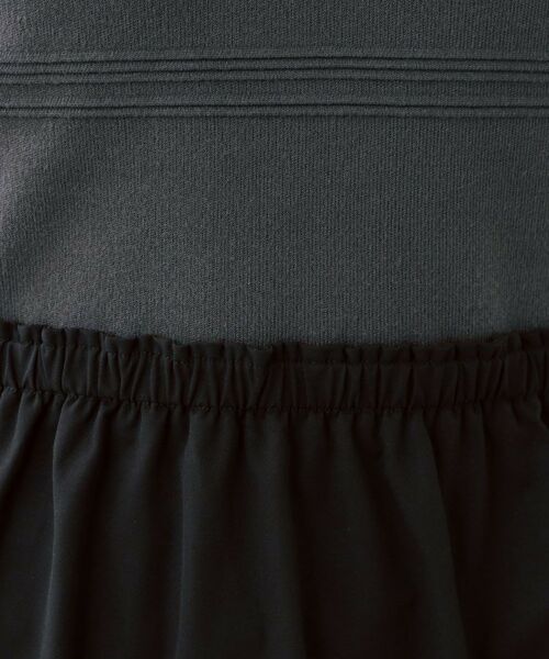 Reflect / リフレクト ロング・マキシ丈ワンピース | 【一枚で着映える◎／セットアップ可】ニット×タフタドッキングワンピース | 詳細8