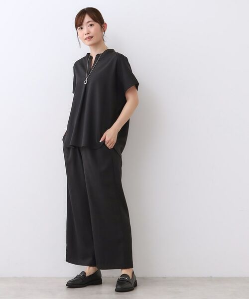 Reflect / リフレクト セットアップ | 【E‐QUALITY／ウエスト総ゴム／セットアップ／単品使いOK◎】ブラウス＋ストレートパンツセット | 詳細11
