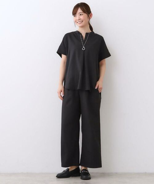 Reflect / リフレクト セットアップ | 【E‐QUALITY／ウエスト総ゴム／セットアップ／単品使いOK◎】ブラウス＋ストレートパンツセット | 詳細13