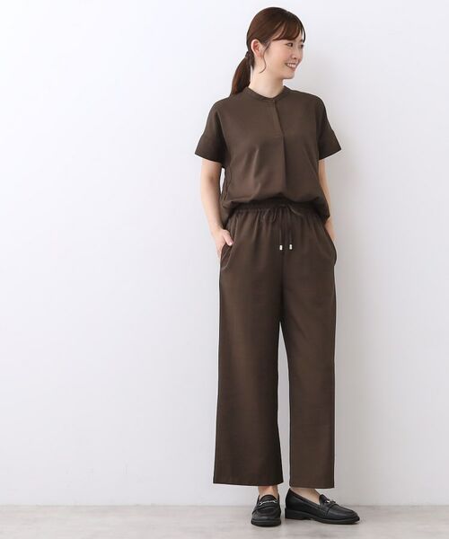 Reflect / リフレクト セットアップ | 【E‐QUALITY／ウエスト総ゴム／セットアップ／単品使いOK◎】ブラウス＋ストレートパンツセット | 詳細19