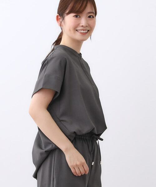 Reflect / リフレクト セットアップ | 【E‐QUALITY／ウエスト総ゴム／セットアップ／単品使いOK◎】ブラウス＋ストレートパンツセット | 詳細2