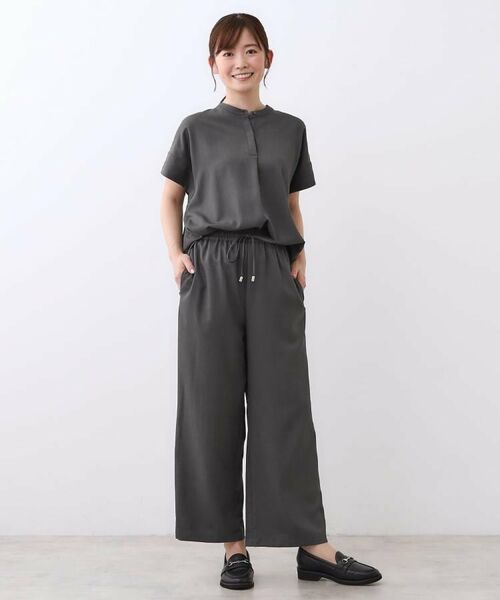 Reflect / リフレクト セットアップ | 【E‐QUALITY／ウエスト総ゴム／セットアップ／単品使いOK◎】ブラウス＋ストレートパンツセット | 詳細6