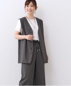 Reflect / リフレクト セットアップ | 【ウエスト総ゴム／セットアップ／単品使いOK◎】ベスト＋ストレートパンツセット