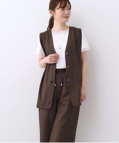 Reflect / リフレクト セットアップ | 【ウエスト総ゴム／セットアップ／単品使いOK◎】ベスト＋ストレートパンツセット
