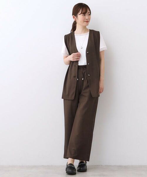 Reflect / リフレクト セットアップ | 【ウエスト総ゴム／セットアップ／単品使いOK◎】ベスト＋ストレートパンツセット | 詳細11