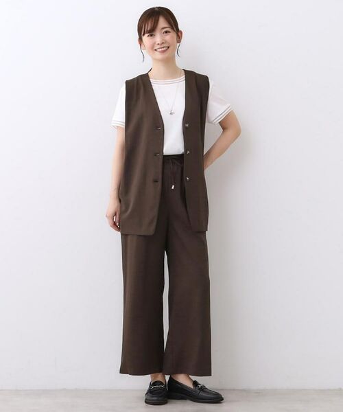 Reflect / リフレクト セットアップ | 【ウエスト総ゴム／セットアップ／単品使いOK◎】ベスト＋ストレートパンツセット | 詳細13