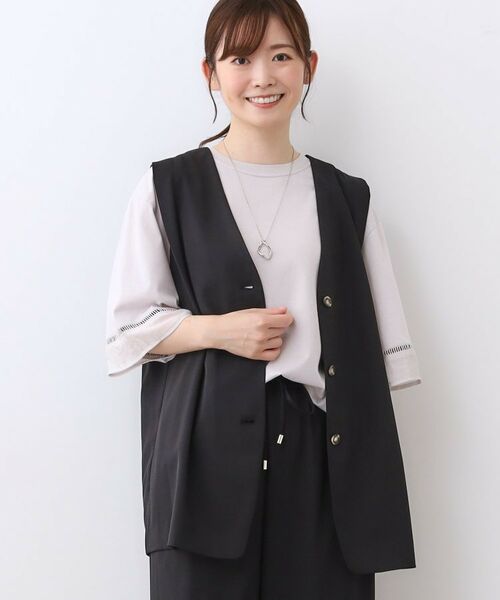 Reflect / リフレクト セットアップ | 【ウエスト総ゴム／セットアップ／単品使いOK◎】ベスト＋ストレートパンツセット | 詳細16