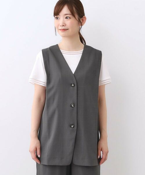 Reflect / リフレクト セットアップ | 【ウエスト総ゴム／セットアップ／単品使いOK◎】ベスト＋ストレートパンツセット | 詳細24