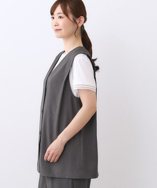 Reflect / リフレクト セットアップ | 【ウエスト総ゴム／セットアップ／単品使いOK◎】ベスト＋ストレートパンツセット | 詳細25