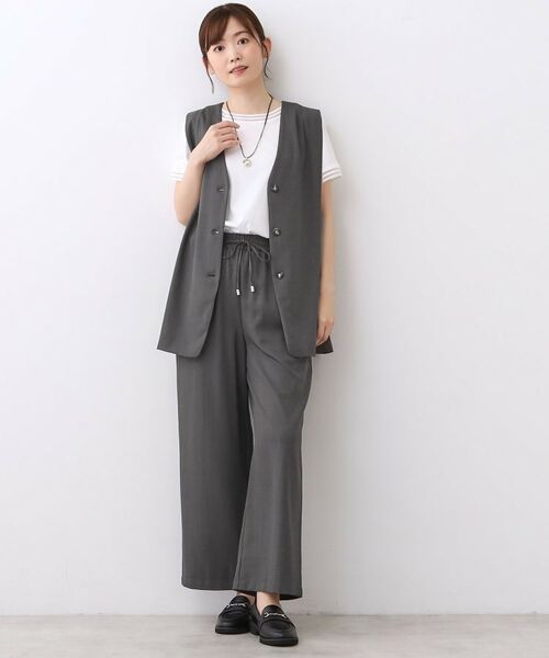 Reflect / リフレクト セットアップ | 【ウエスト総ゴム／セットアップ／単品使いOK◎】ベスト＋ストレートパンツセット | 詳細4