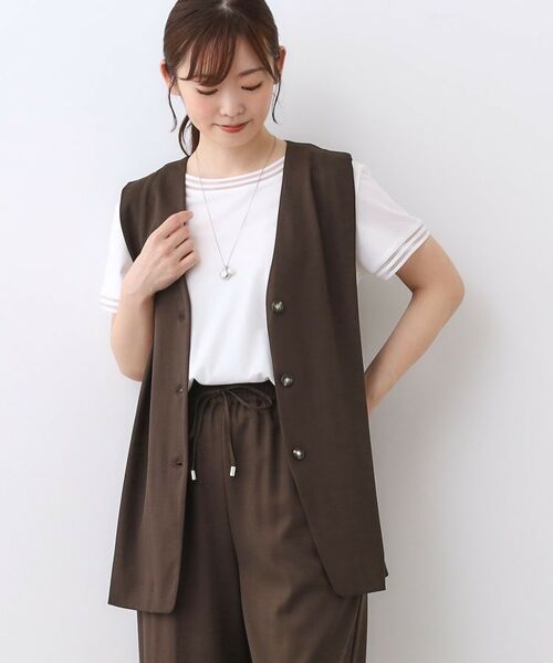 Reflect / リフレクト セットアップ | 【ウエスト総ゴム／セットアップ／単品使いOK◎】ベスト＋ストレートパンツセット | 詳細8