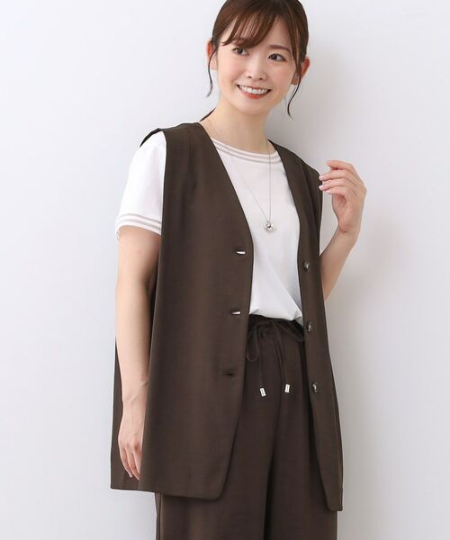 Reflect / リフレクト セットアップ | 【ウエスト総ゴム／セットアップ／単品使いOK◎】ベスト＋ストレートパンツセット | 詳細9