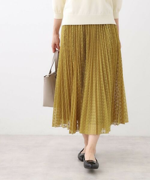 Reflect / リフレクト ロング・マキシ丈スカート | 【イージーケア】サークルダイヤ柄レースプリーツスカート | 詳細15