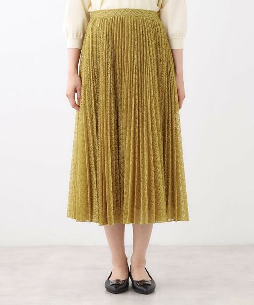Reflect / リフレクト ロング・マキシ丈スカート | 【イージーケア】サークルダイヤ柄レースプリーツスカート | 詳細18