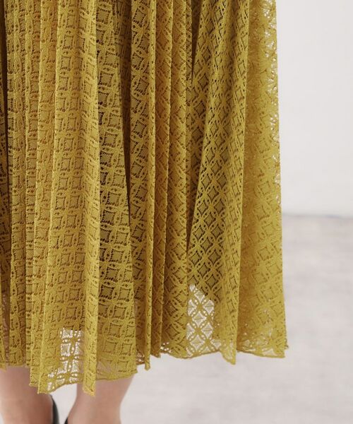 Reflect / リフレクト ロング・マキシ丈スカート | 【イージーケア】サークルダイヤ柄レースプリーツスカート | 詳細23