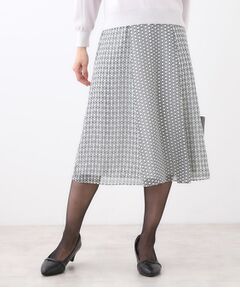 Reflect / リフレクト スカート | 【きちんと見え／セットアップ可／通勤におすすめ◎】フレアプリントスカート