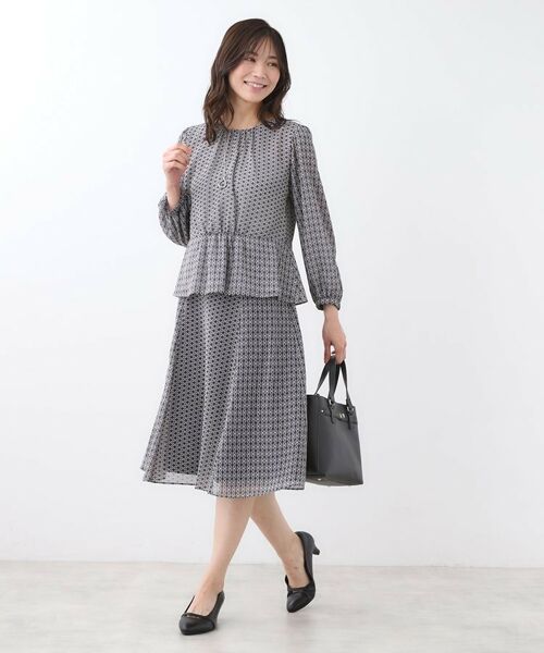 Reflect / リフレクト スカート | 【きちんと見え/セットアップ可/通勤におすすめ◎】フレアプリントスカート | 詳細13