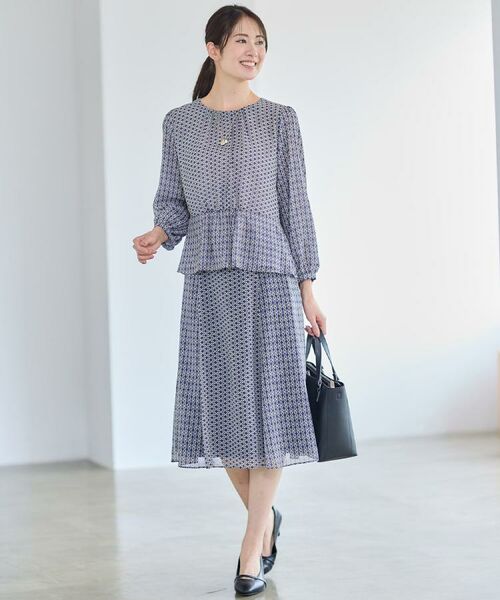 Reflect / リフレクト スカート | 【きちんと見え/セットアップ可/通勤におすすめ◎】フレアプリントスカート | 詳細2