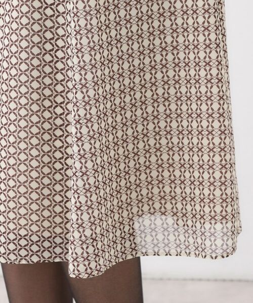 Reflect / リフレクト スカート | 【きちんと見え/セットアップ可/通勤におすすめ◎】フレアプリントスカート | 詳細24