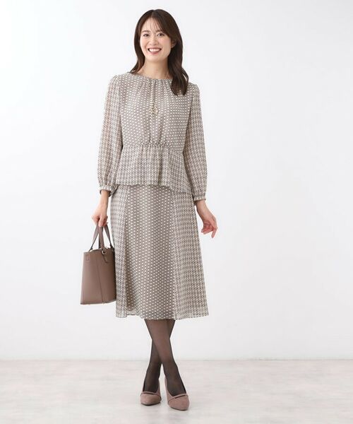 Reflect / リフレクト スカート | 【きちんと見え/セットアップ可/通勤におすすめ◎】フレアプリントスカート | 詳細9