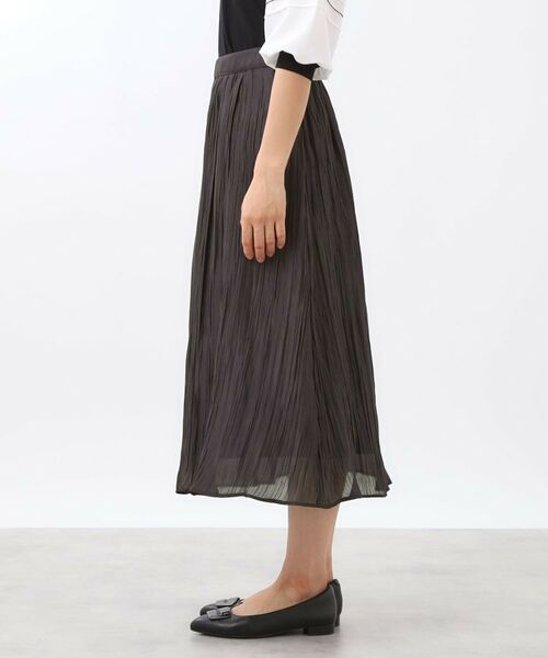 Reflect / リフレクト ロング・マキシ丈スカート | 【秋映え／華やかな揺れ感】ワッシャー加工タックフレアロングスカート | 詳細11