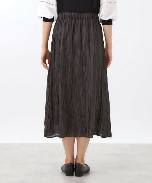 Reflect / リフレクト ロング・マキシ丈スカート | 【秋映え／華やかな揺れ感】ワッシャー加工タックフレアロングスカート | 詳細12
