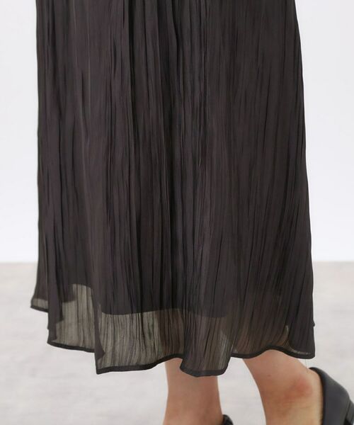 Reflect / リフレクト ロング・マキシ丈スカート | 【秋映え／華やかな揺れ感】ワッシャー加工タックフレアロングスカート | 詳細16