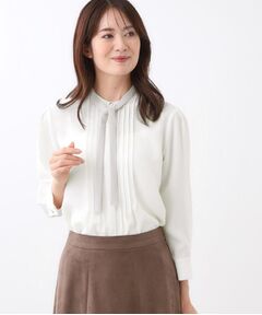 Reflect / リフレクト シャツ・ブラウス | 【配色ボウタイ付き】八分袖ジョーゼットブラウス